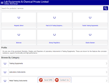 Tablet Screenshot of labequipmentsandchemicals.co.in